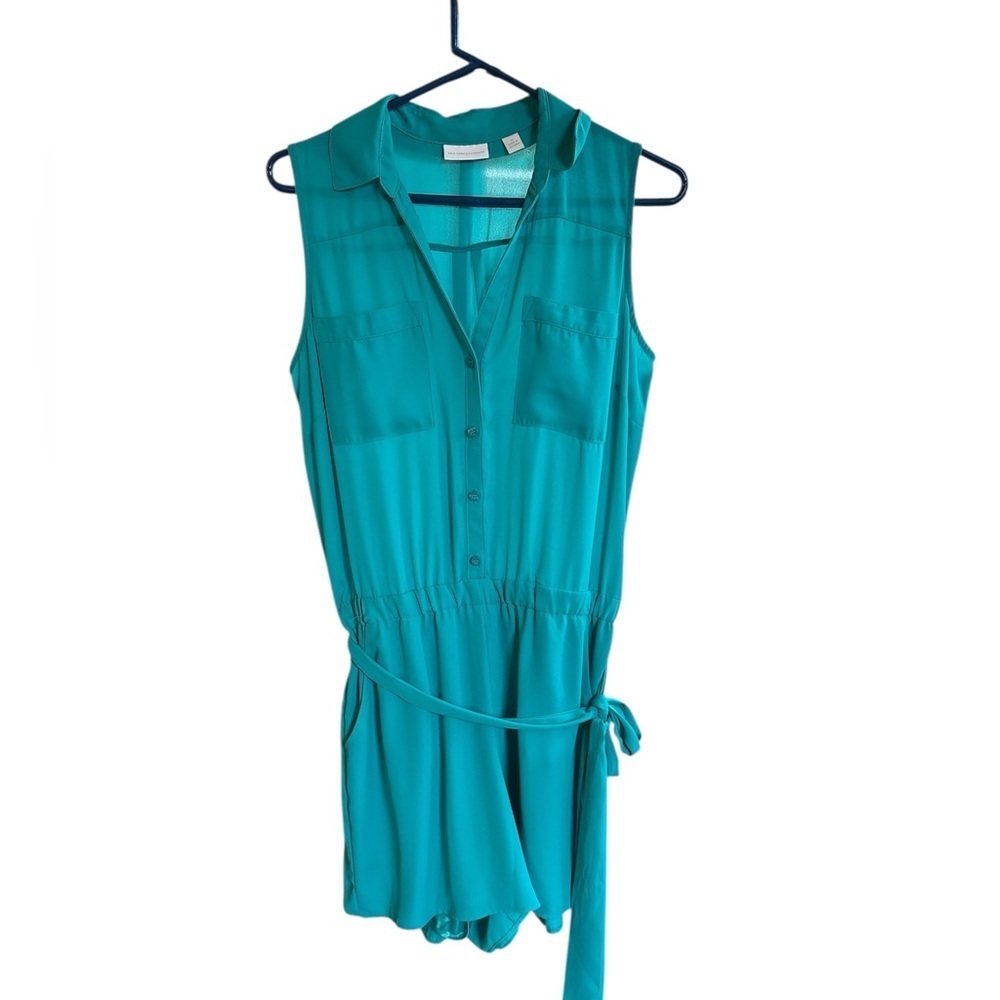 New York &Company CLOSET CLEANOUT Romper teal-Size M